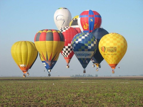 Hot air balloon flight